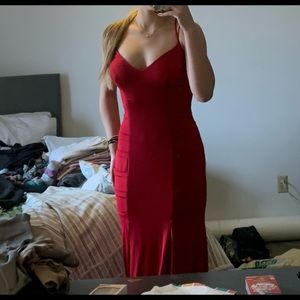 Size small- medium Read prom dress.